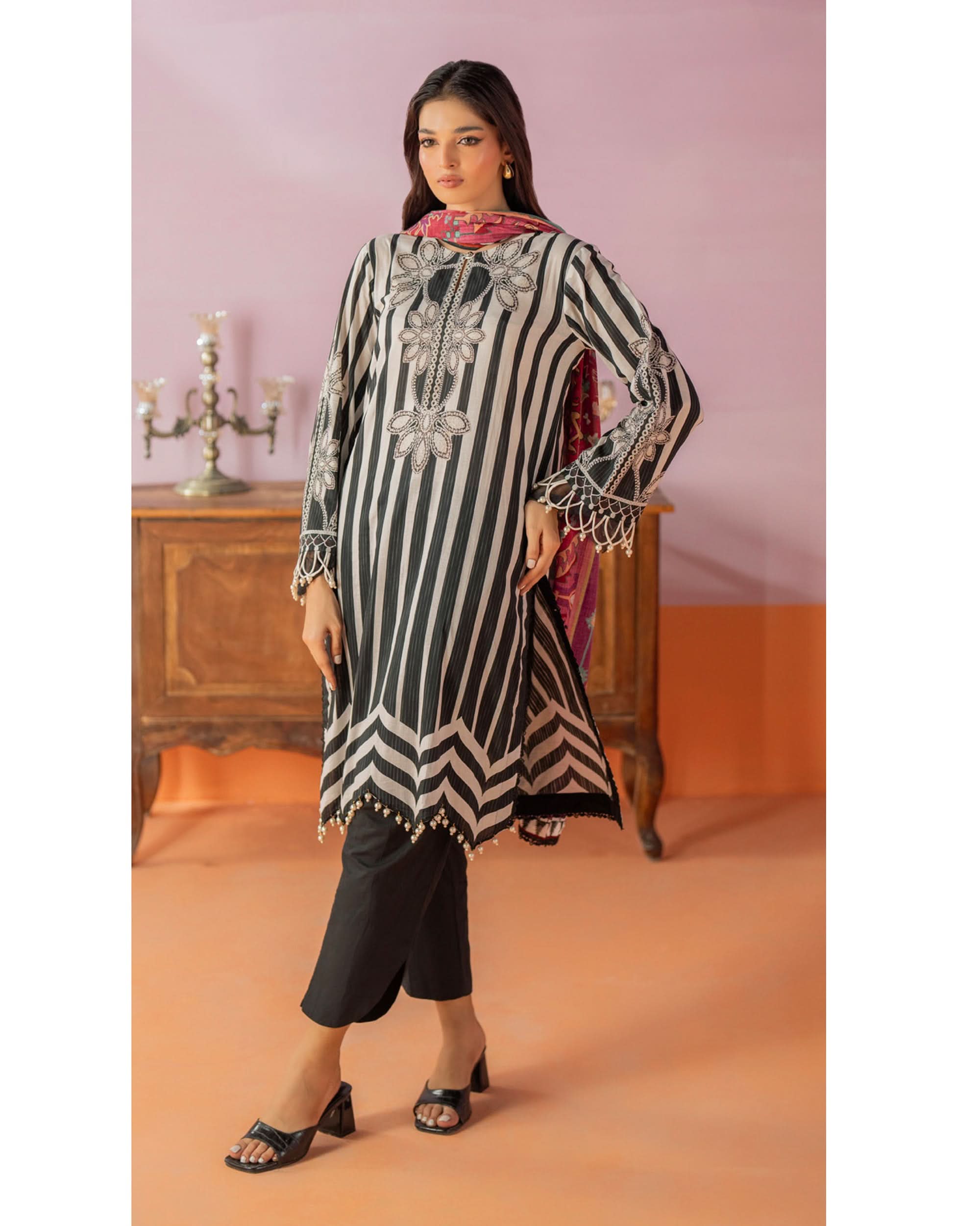 Salina Women’s 3PC Printed Suit-9, Women, 3Pcs Shalwar Suit, Chase Value, Chase Value