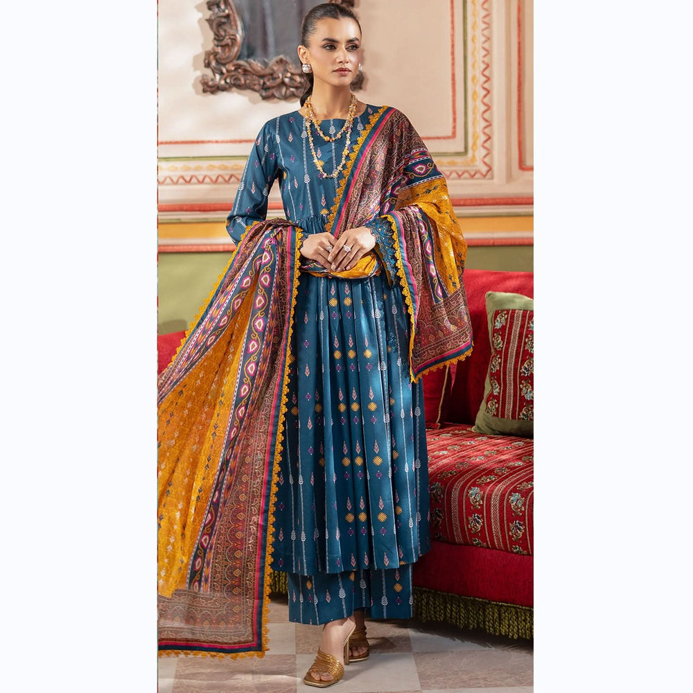 Colors Identic Separates By Al Zohaib Digital Printed 3 Pcs Suit - 9, Women, 3Pcs Shalwar Suit, Al-Zohaib Textiles, Chase Value