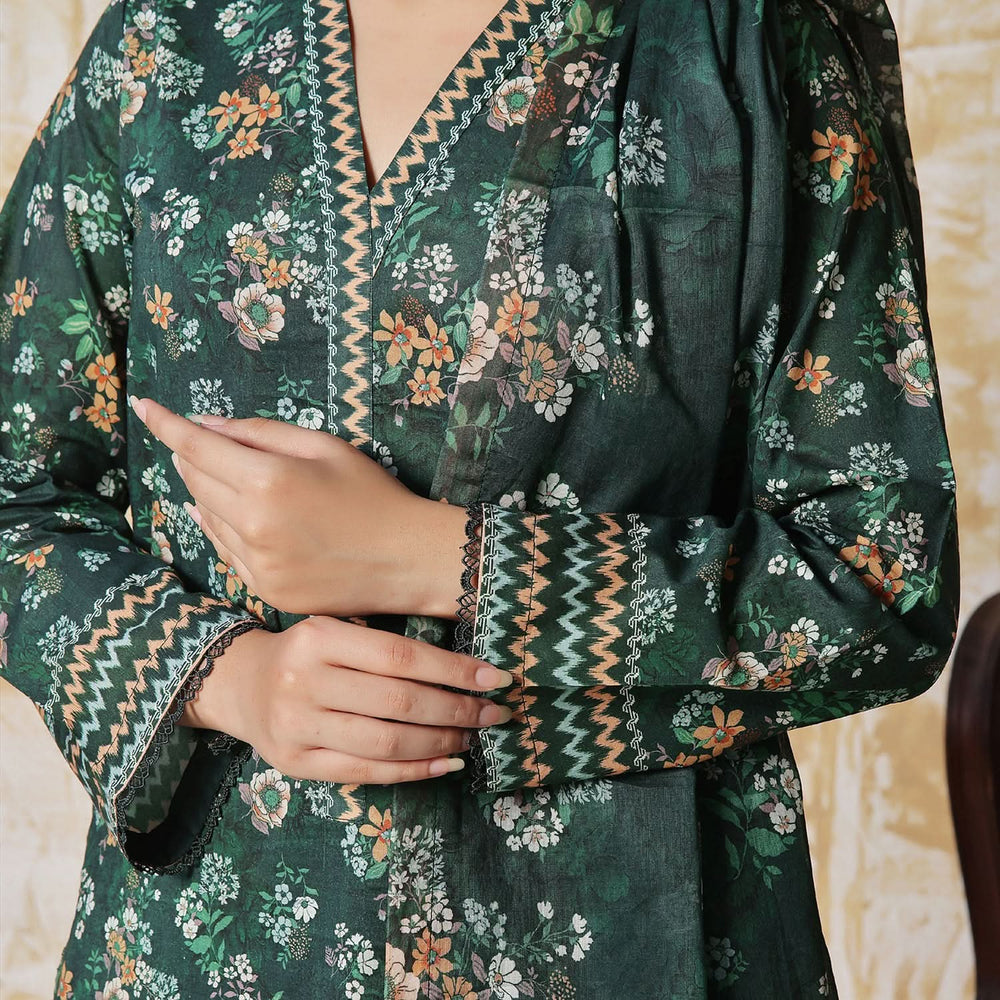 Ayesha Alishba By VS Textile Printed Lawn Unstitched 3Pcs Suit - 591, Women, 3Pcs Shalwar Suit, VS Textile, Chase Value