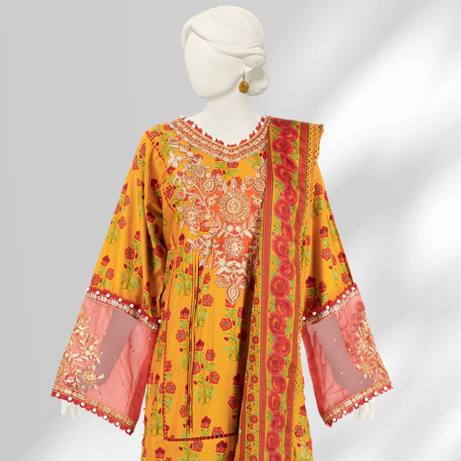 Panjnad By J. Lawn Embroidered 3 Piece Unstitched - 1275-A, Women, 3Pcs Shalwar Suit, Junaid Jamshed, Chase Value
