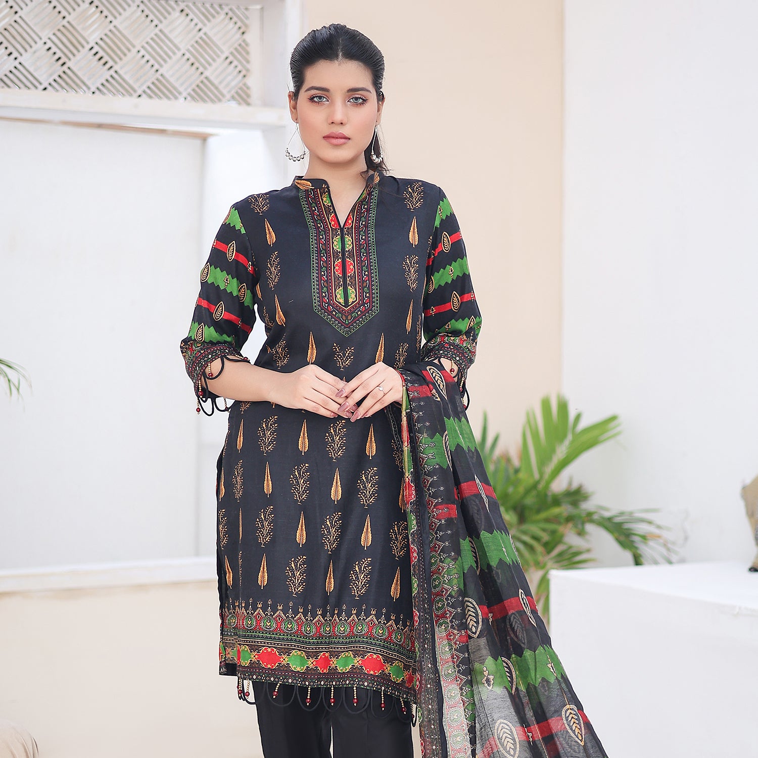 Laiba By SN Cloth Printed Unstitched 3 Pcs Suit - 9, Women, 3Pcs Shalwar Suit, SN Cloth, Chase Value
