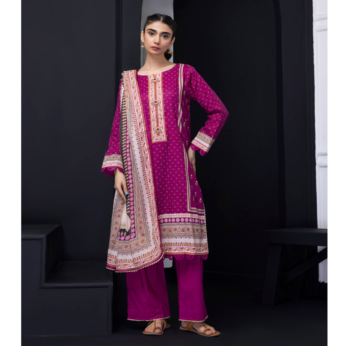 Salina Weaving Dobby By Regalia Lawn Printed Unstitched 3Pcs Suit V-2 - 9, Women, 3Pcs Shalwar Suit, Regalia Textiles, Chase Value