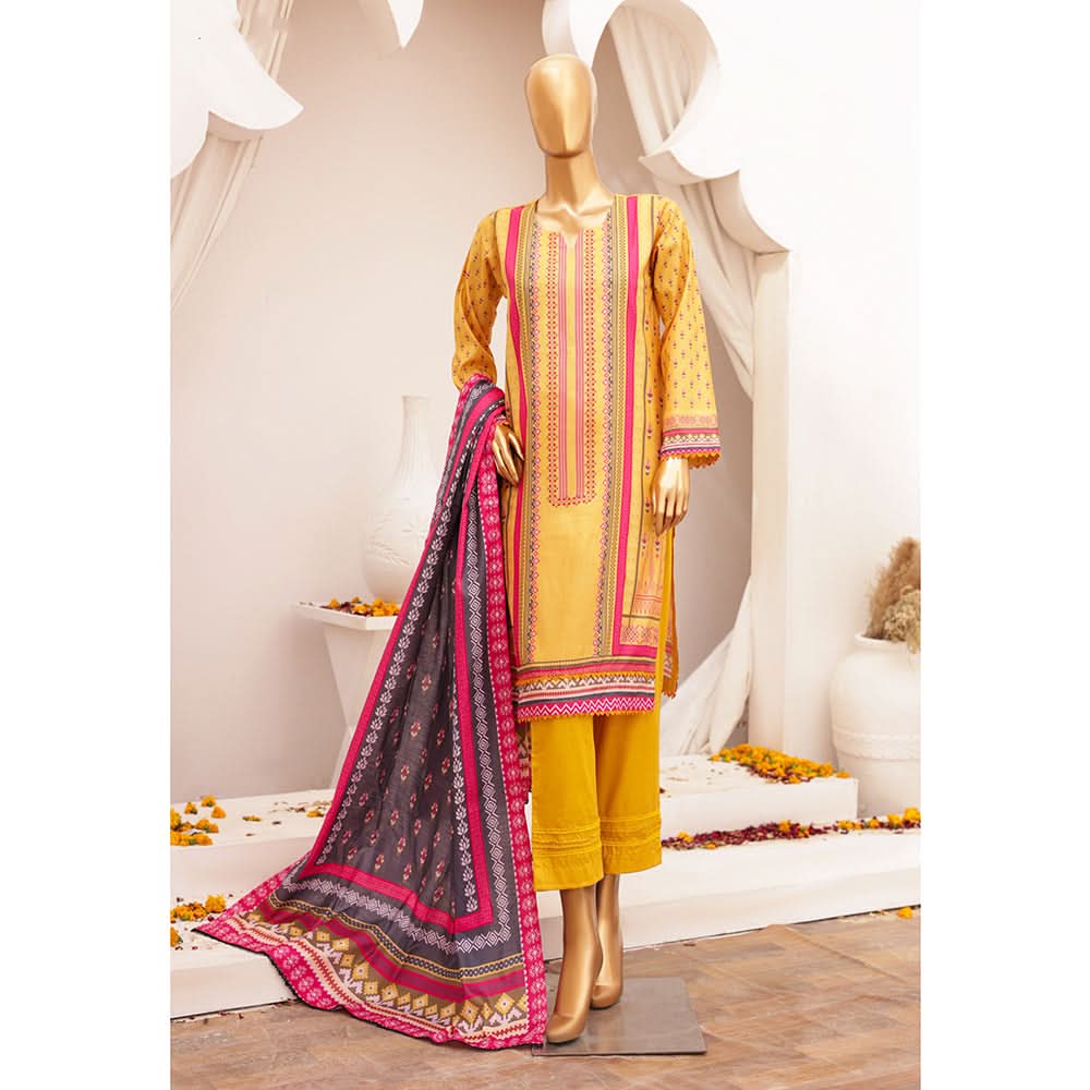 Shibra Printed Lawn Unstitched 3Pcs Suit - 6, Women, 3Pcs Shalwar Suit, Leeds Textile, Chase Value