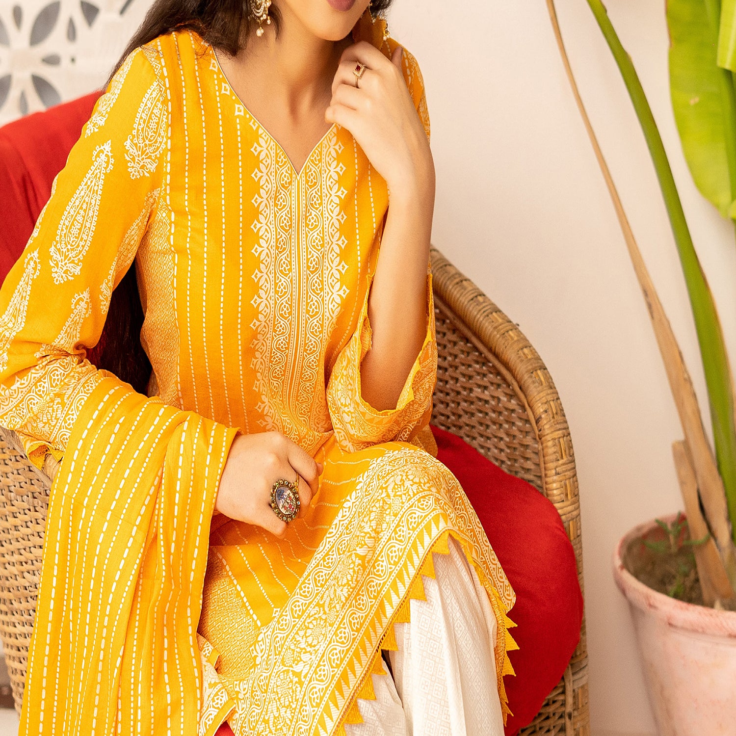 VS Daman Cambric Unstitched 3pcs Suit - 606-A, Women, 3Pcs Shalwar Suit, VS Textile, Chase Value