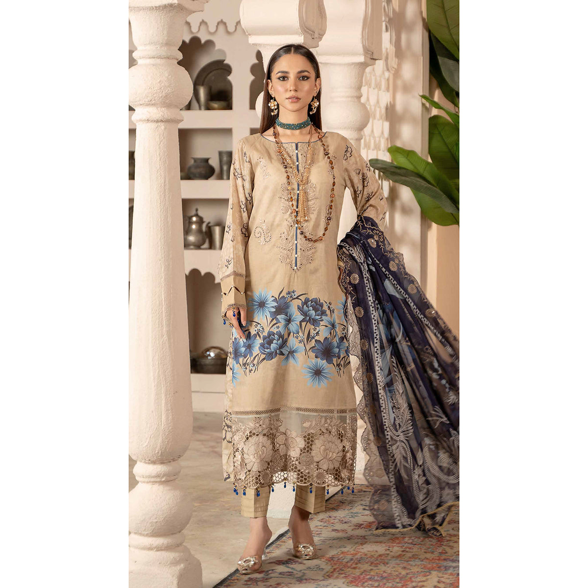 Sunshine Bloom By Al Zohaib Lawn Premium Unstitched 3 Pcs Suit - 9, Women, 3Pcs Shalwar Suit, Al-Zohaib Textiles, Chase Value
