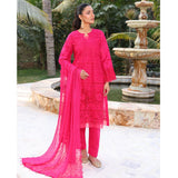 Summer Vibes By Dr. Haris Chikankari Lawn Unstitched 4 Pec Suit - 10, Women, 3Pcs Shalwar Suit, MI Creation, Chase Value