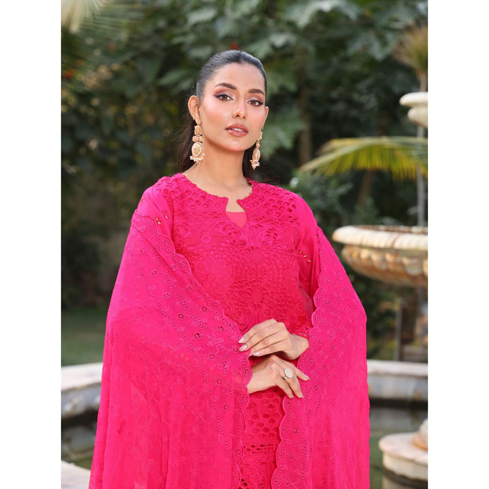 Summer Vibes By Dr. Haris Chikankari Lawn Unstitched 4 Pec Suit - 10, Women, 3Pcs Shalwar Suit, MI Creation, Chase Value