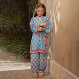 Eminent Girls Printed Shalwar Suit - Light  Blue, Girls Shalwar Kameez, Eminent, Chase Value