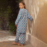 Eminent Girls Printed Shalwar Suit - Light  Blue, Girls Shalwar Kameez, Eminent, Chase Value