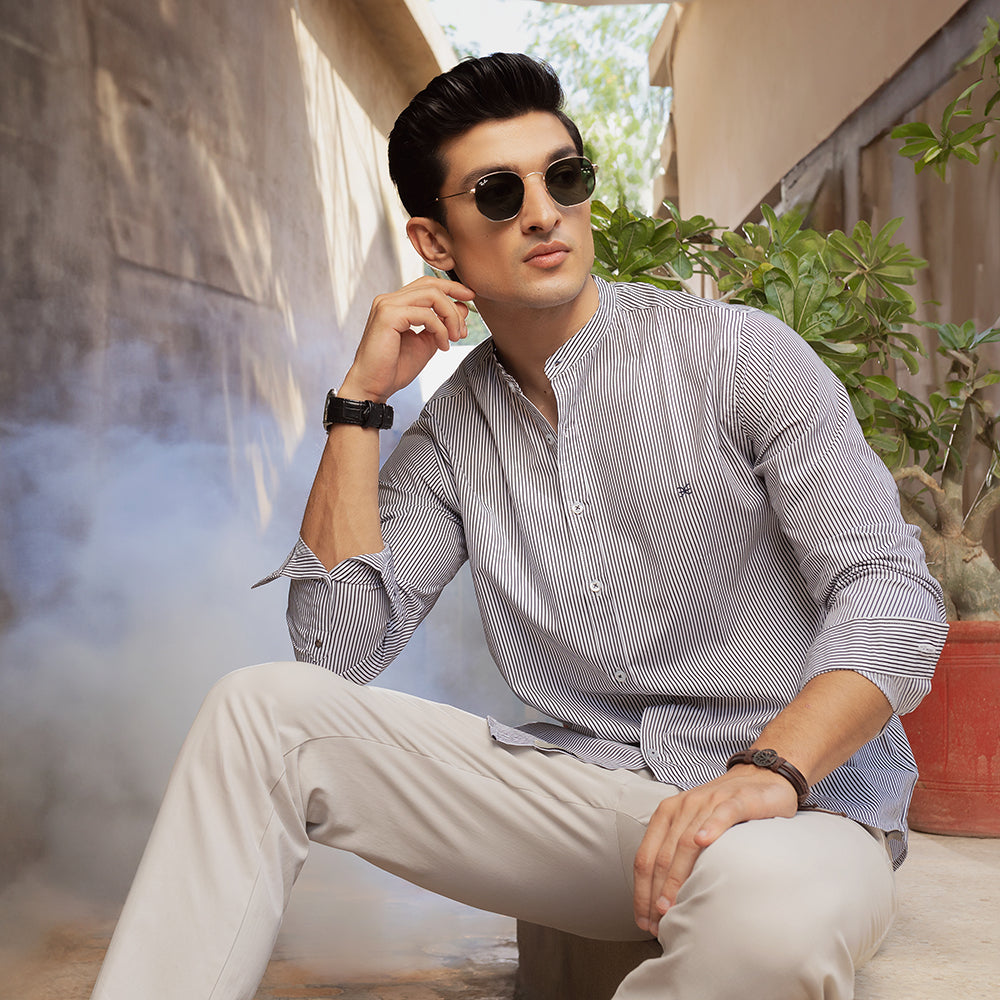 Eminent Men's Casual Stripe Shirt - Mid Blue, Men's Shirts, Eminent, Chase Value