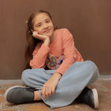 Eminent Girls Full Sleeves T-Shirt - Terracotta, Girls T-Shirts, Eminent, Chase Value