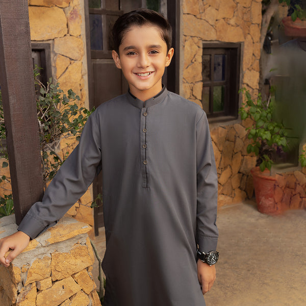 Eminent Boys Shalwar Suit - Charcoal