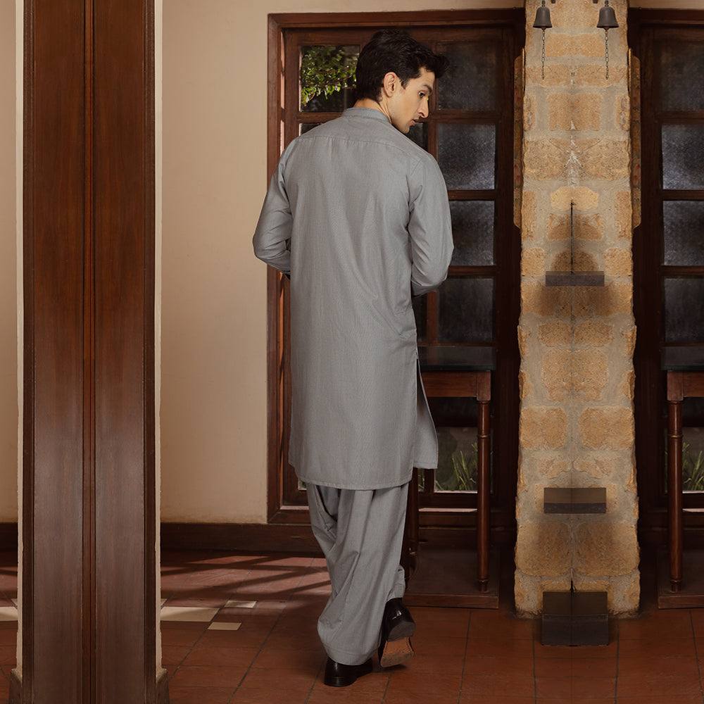 Eminent Men's Trim Fit Shalwar Suit - Denim Blue, Men's Shalwar Kameez, Eminent, Chase Value