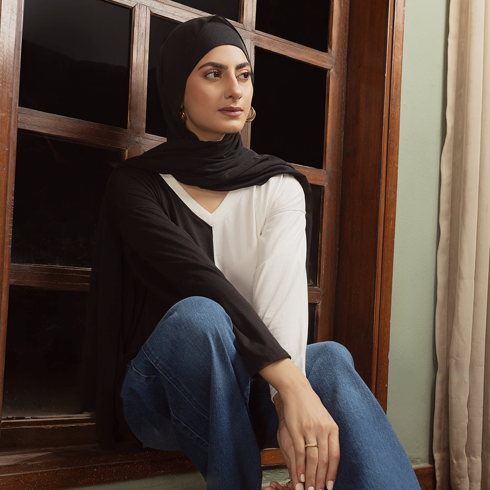 Eminent Women's Full Sleeves T-Shirt - White & Black, Women T-Shirts & Tops, Eminent, Chase Value