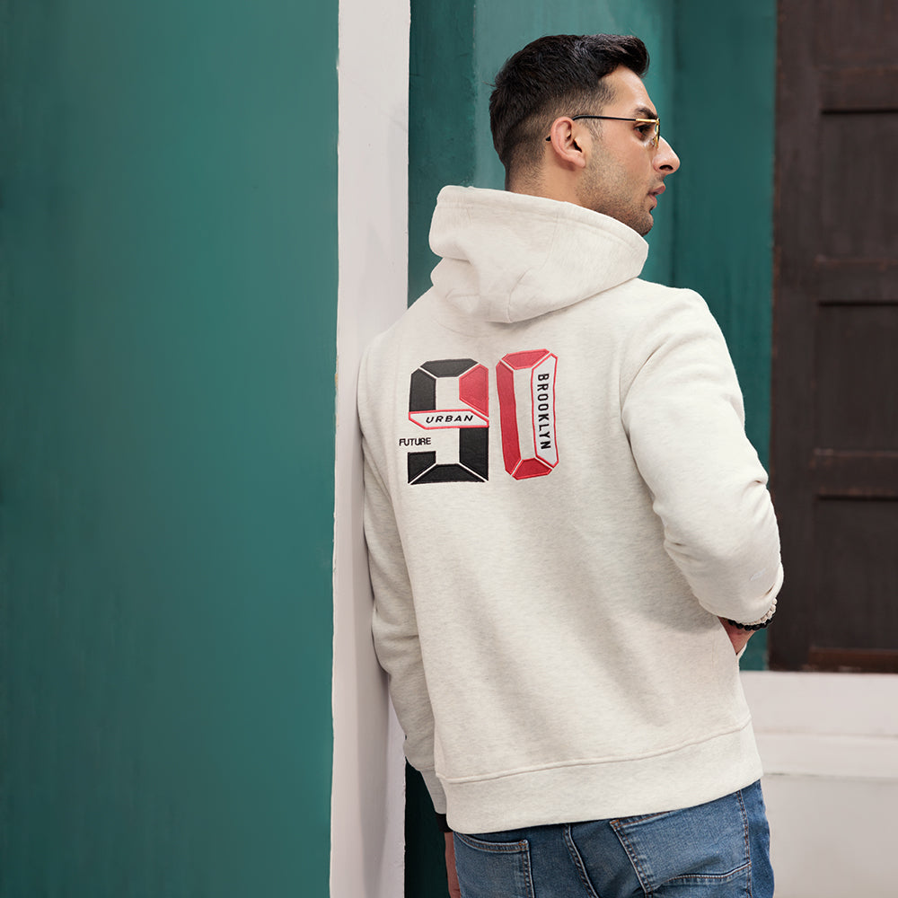 Eminent Men's Full Sleeves Hoodie - Oatmeal, Men's Jackets & Hoodies, Eminent, Chase Value