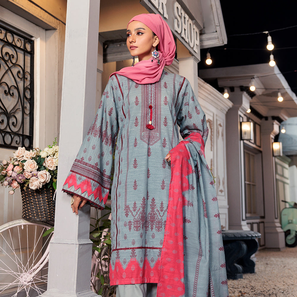 Eminent Women's Khaddar Unstitched 3pcs Suit - 15, Women, 3Pcs Shalwar Suit, Eminent, Chase Value