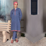 Eminent Women's Cambric Stitched 02 pcs Suit - Royal Blue, Women Shalwar Suits, Eminent, Chase Value