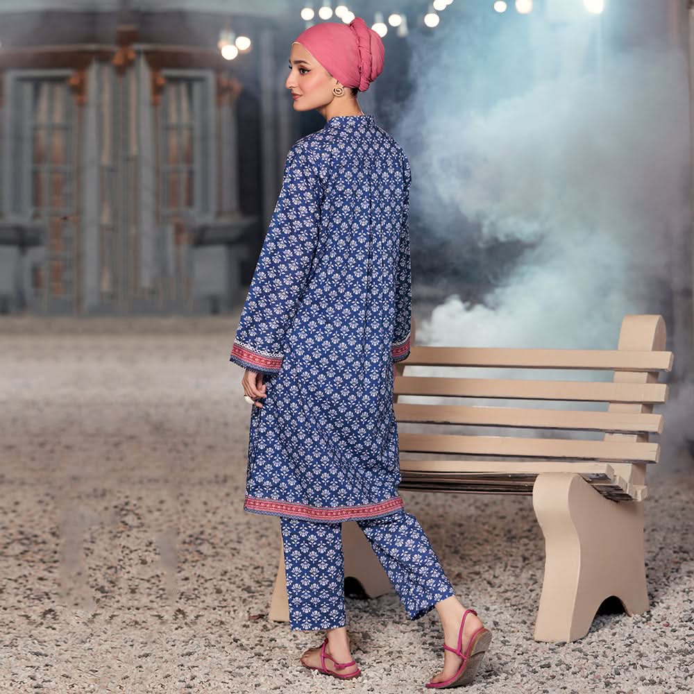 Eminent Women's Cambric Stitched 02 pcs Suit - Royal Blue, Women Shalwar Suits, Eminent, Chase Value
