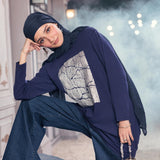 Eminent Women's Full Sleeves T-Shirt - Mid Blue, Women T-Shirts & Tops, Eminent, Chase Value