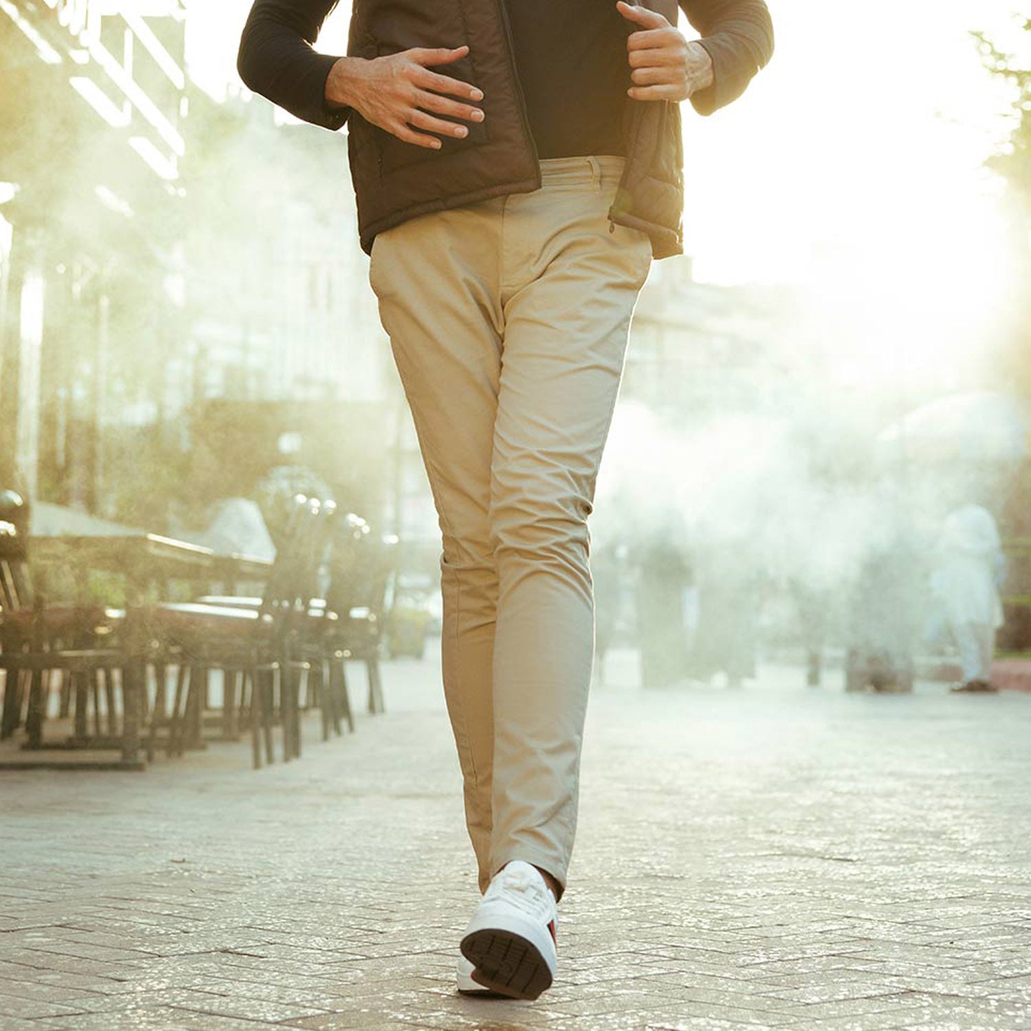 Men's Casual Cotton Pant - Khaki, Men's Formal Pants, Chase Value, Chase Value