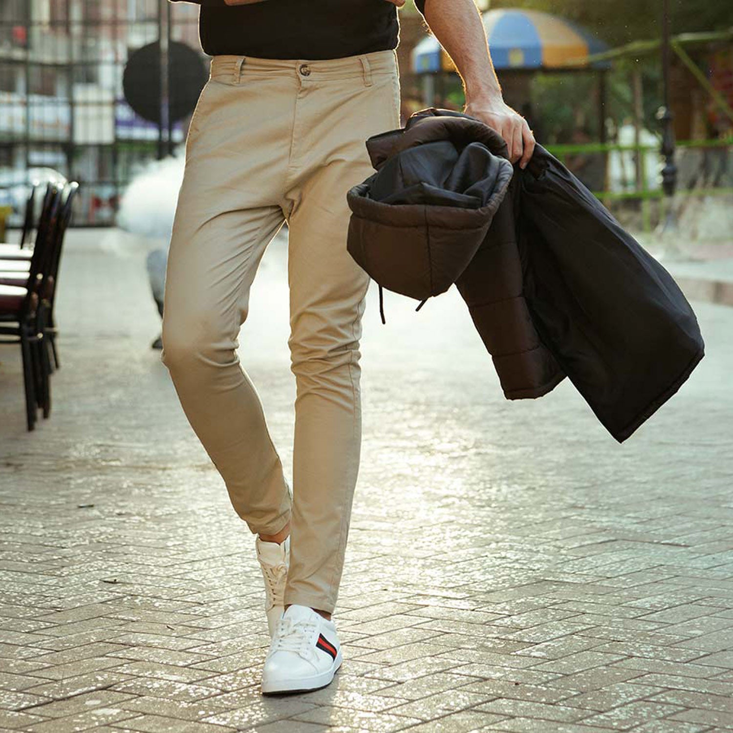 Men's Casual Cotton Pant - Khaki, Men's Formal Pants, Chase Value, Chase Value