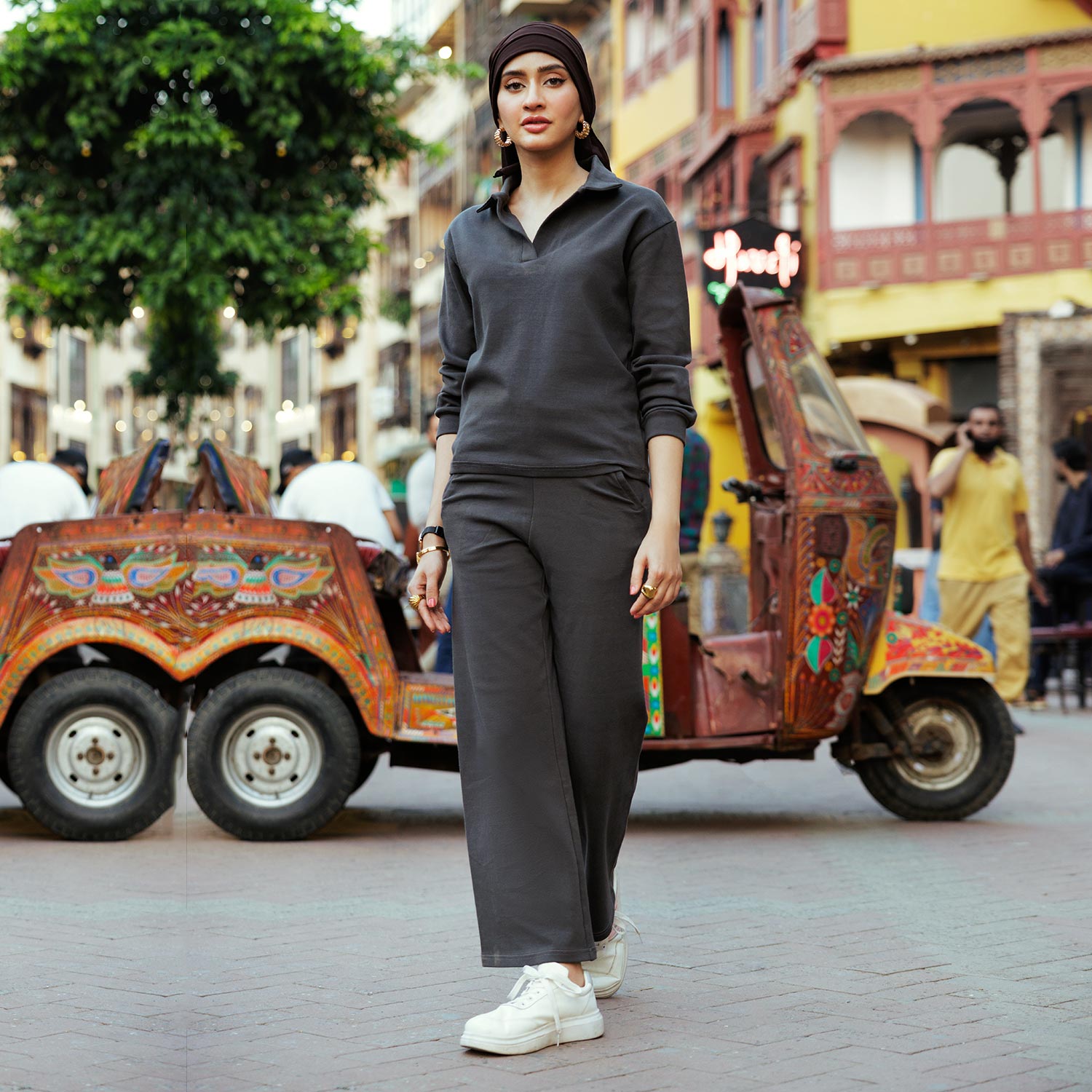 Women’s Grey Knitted Co-Ord Set – Lounge Wear Two-Piece, Women Co-Ord Set, Chase Value, Chase Value