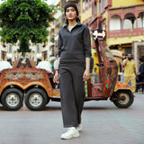 Women’s Grey Knitted Co-Ord Set – Lounge Wear Two-Piece, Women Co-Ord Set, Chase Value, Chase Value