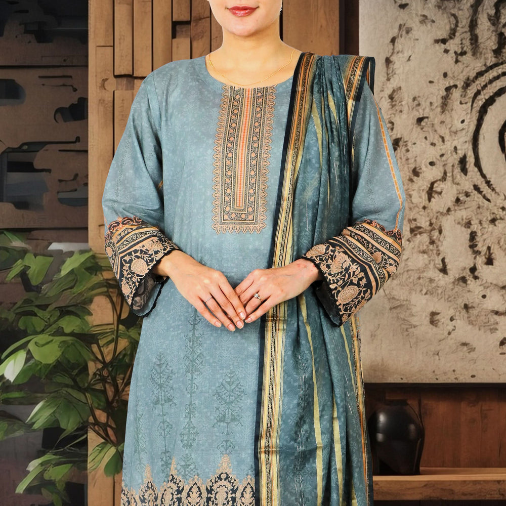 Valuable Cotton Digital Unstitched 3Pcs Suit - 1, Women, 3Pcs Shalwar Suit, Chase Value, Chase Value