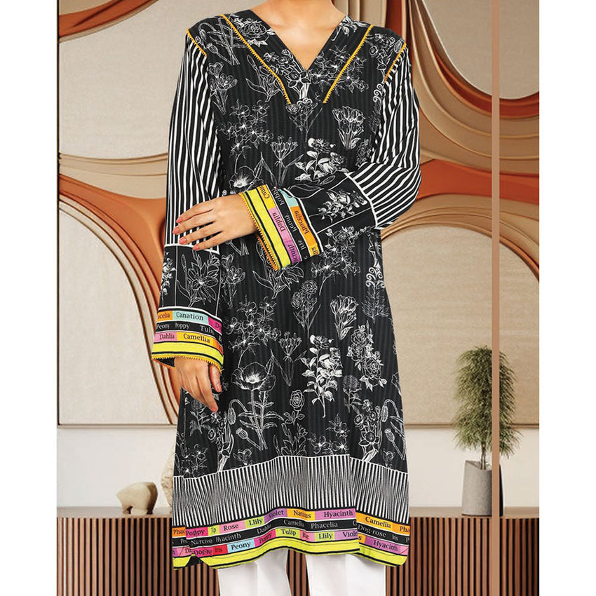 Eminent Linen Dobby Printed Kurti - 1