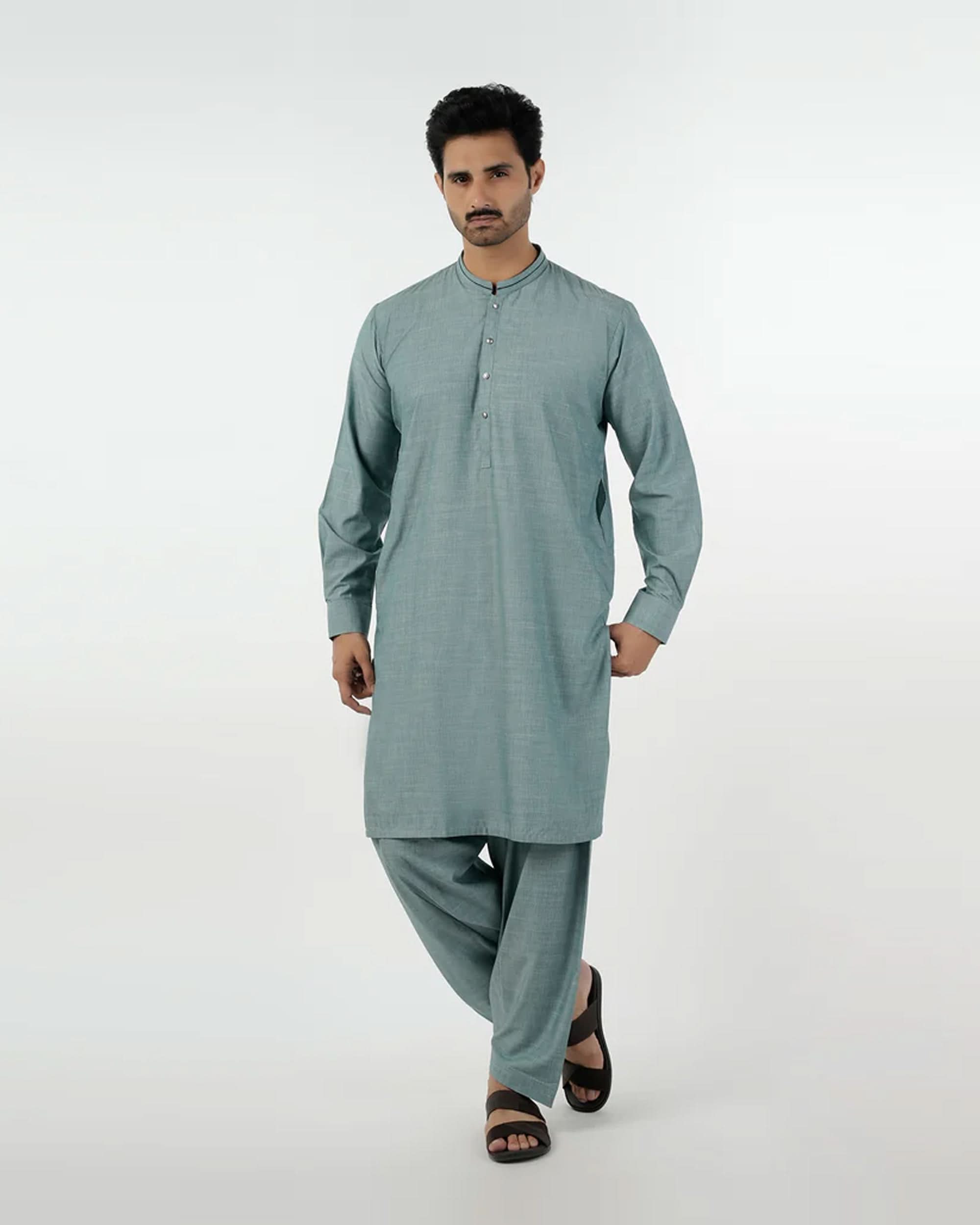 Eminent Men's Kurta Shalwar Suit - Green, Men's Shalwar Kameez, Eminent, Chase Value