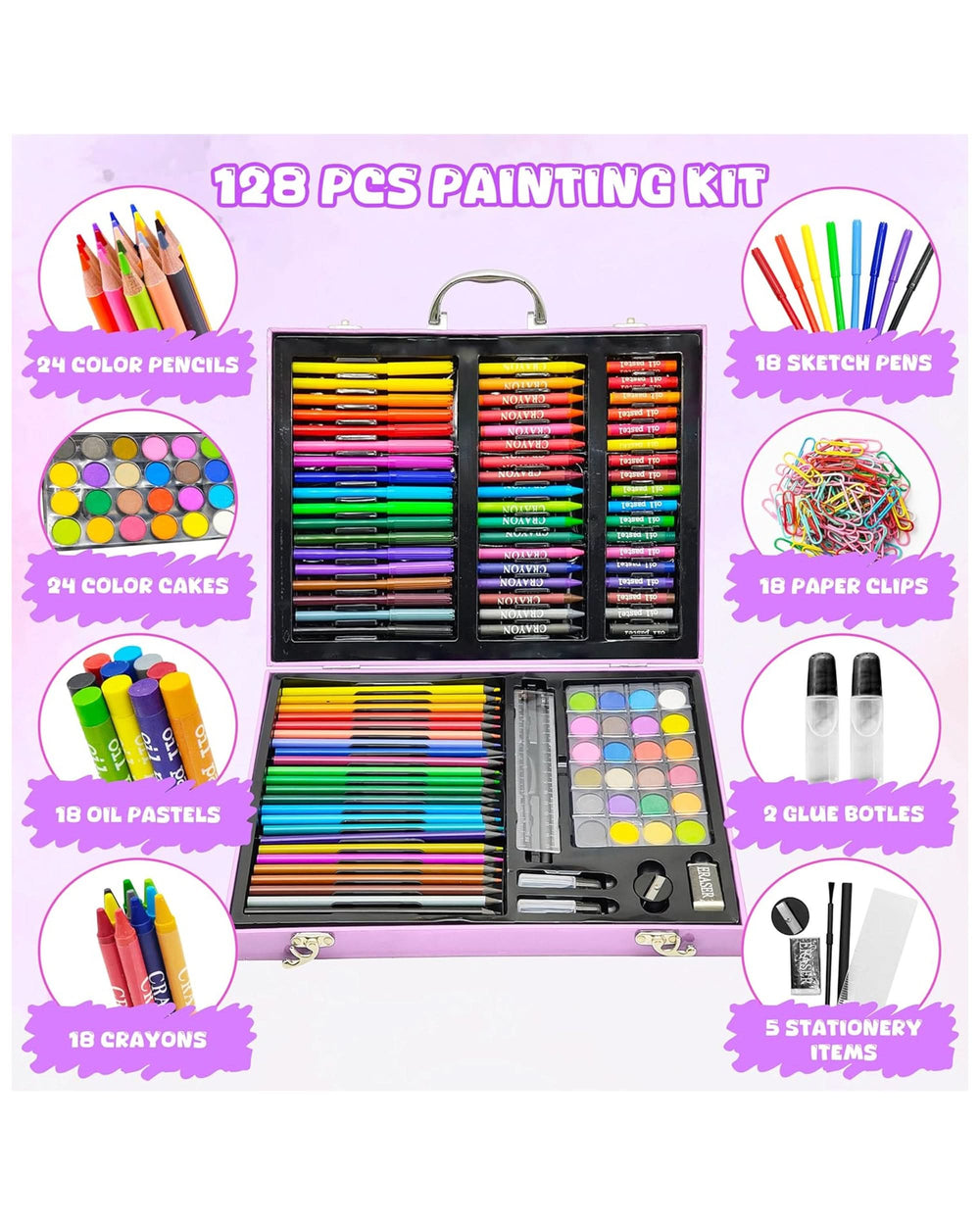 Colour Kit – 128 Pcs, Coloring Tools, Chase Value, Chase Value