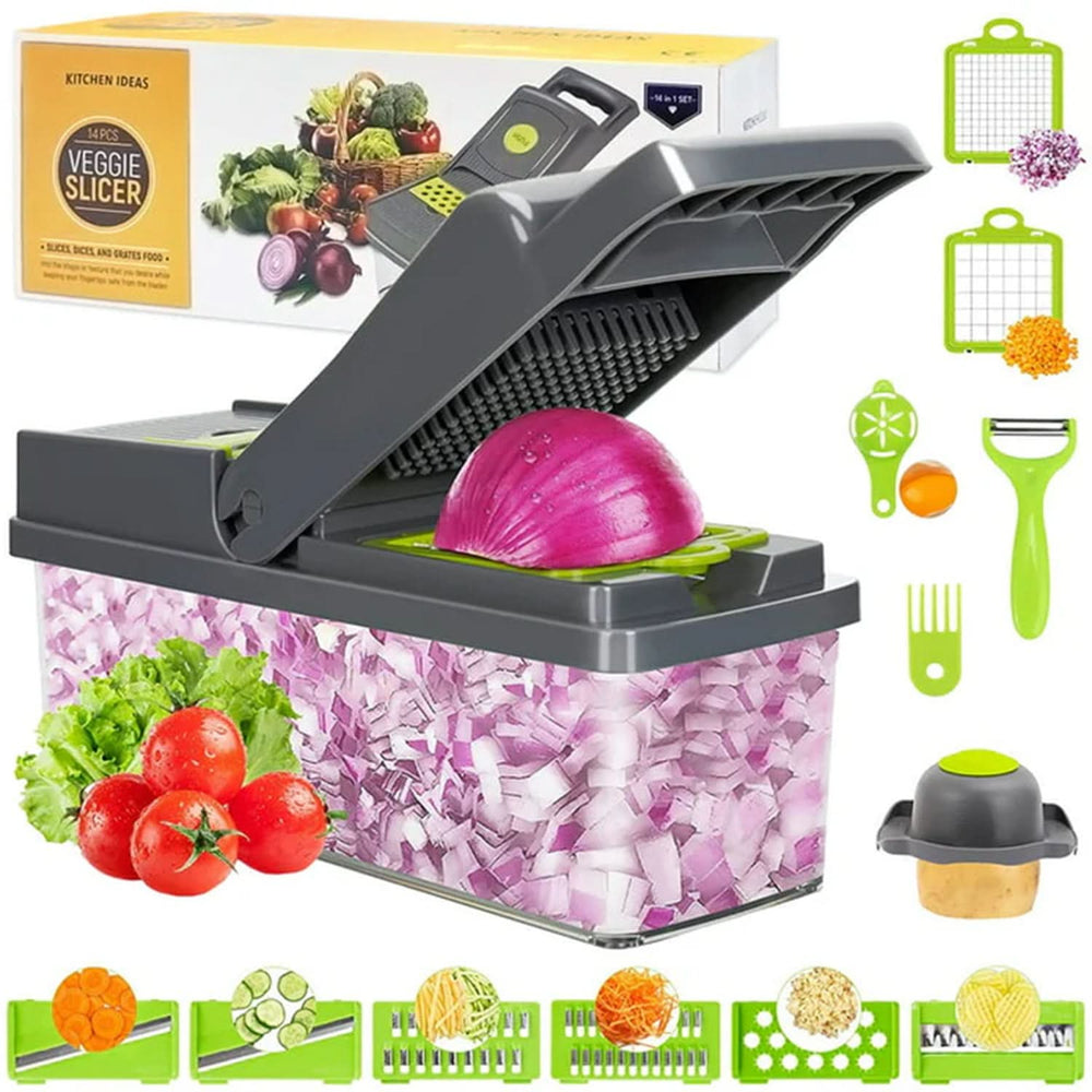 Veggie Slicer Multifunctional - Grey, Kitchen Tools & Accessories, Chase Value, Chase Value