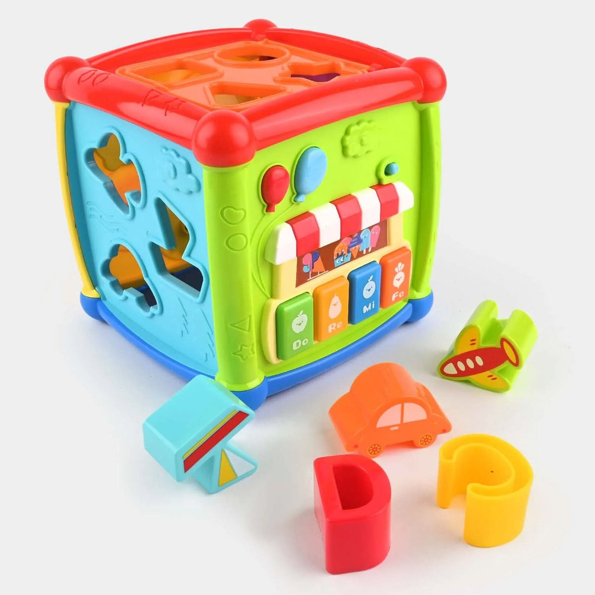Huanger Fancy Cube With Light & Music - Multi Color, Musical Toys, Chase Value, Chase Value
