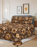 Printed Cotton Double Bed Sheets - 3 Pcs - 94 x 98 Inch