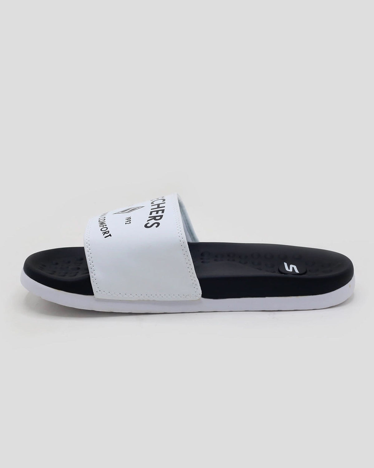 Sneakers Modern Comfort Slider For Men - White, Men's Slippers, Chase Value, Chase Value