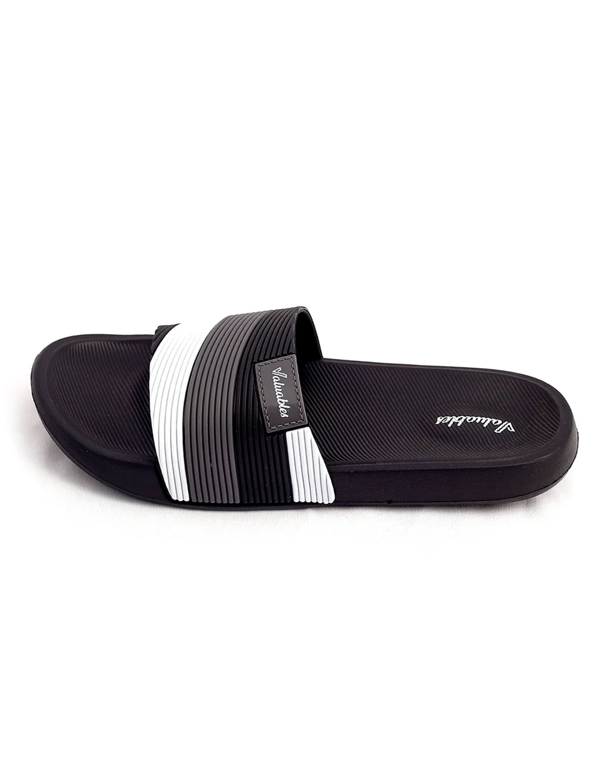 Valuable Open-toe Men's Slider - Black, Men's Slippers, Chase Value, Chase Value