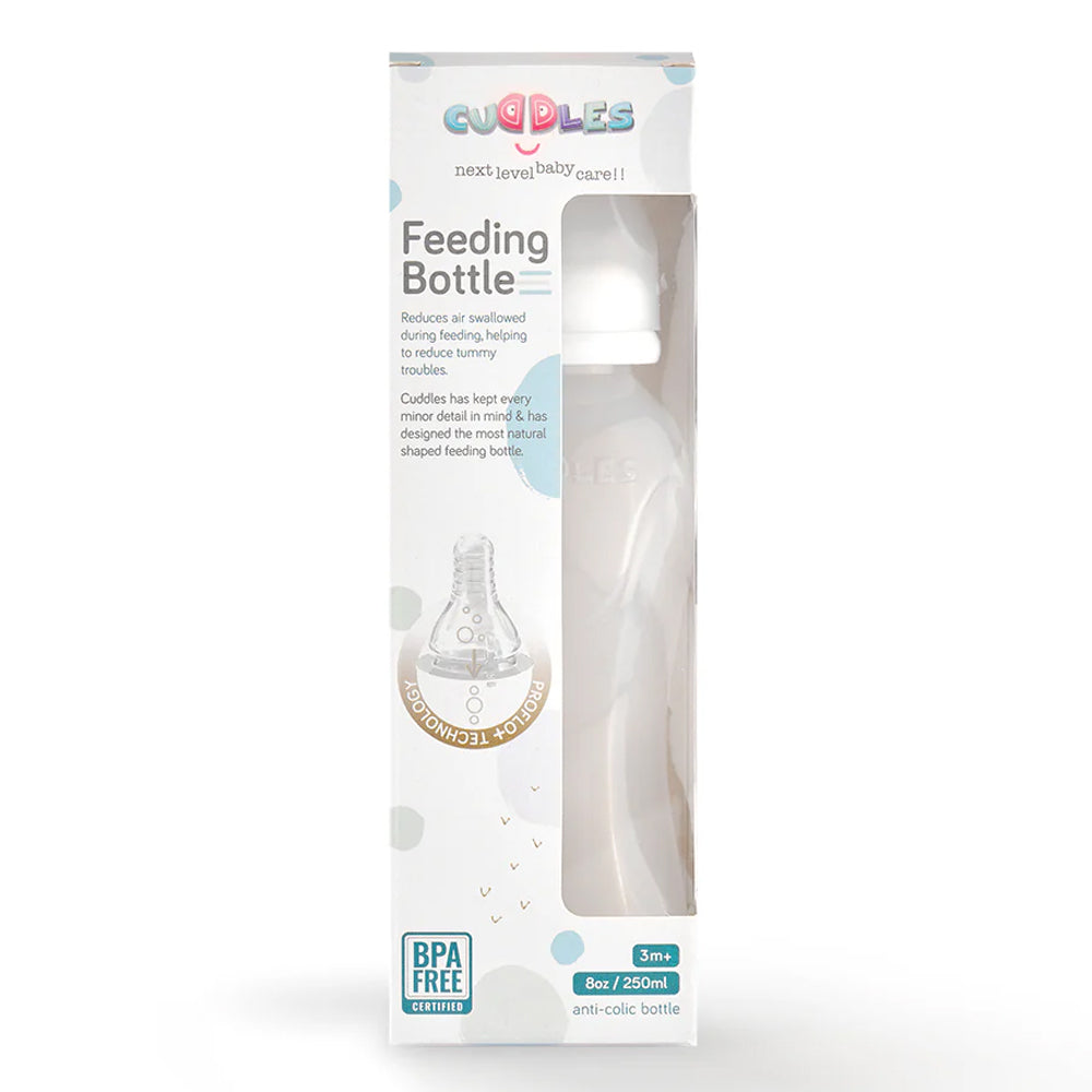 Cuddles basic Feeder Bottle 250ml - White, Feeding Supplies, Cuddles, Chase Value