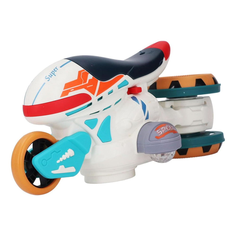 Battery Operated  Drift Motor With Light & Music - White, Non-Remote Control, Chase Value, Chase Value