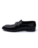 Valuable Perforated Leather - Slip-On Formal Loafers - Black, Men's Formal Shoes, Chase Value, Chase Value