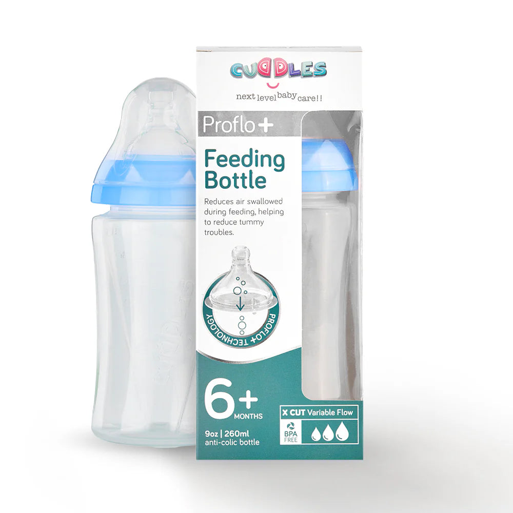 Cuddles Essential Feeder  Bottle 260ml - Blue, Feeding Supplies, Cuddles, Chase Value