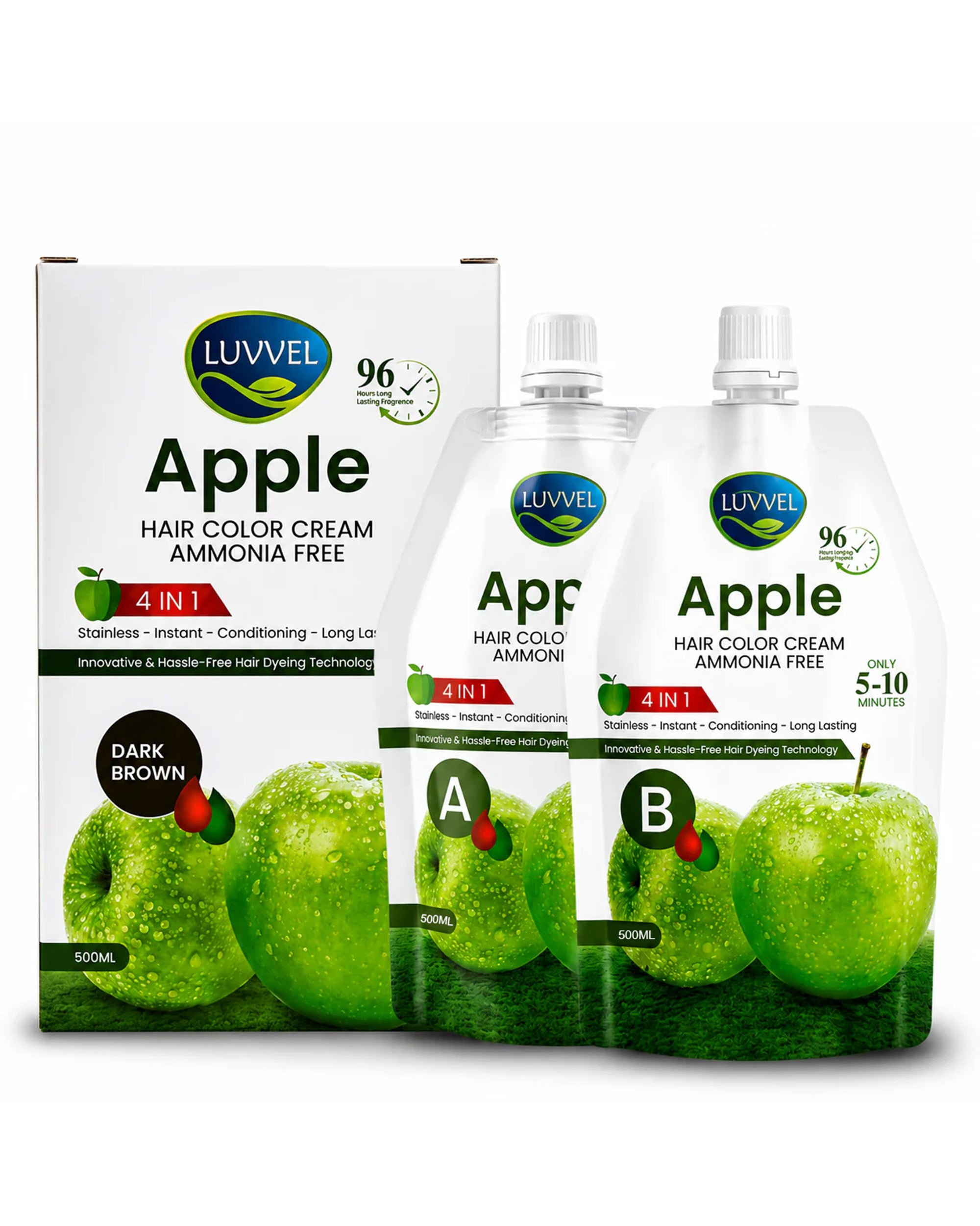 Luvvel Apple Cream Hair Color - Ammonia Free - 500ml