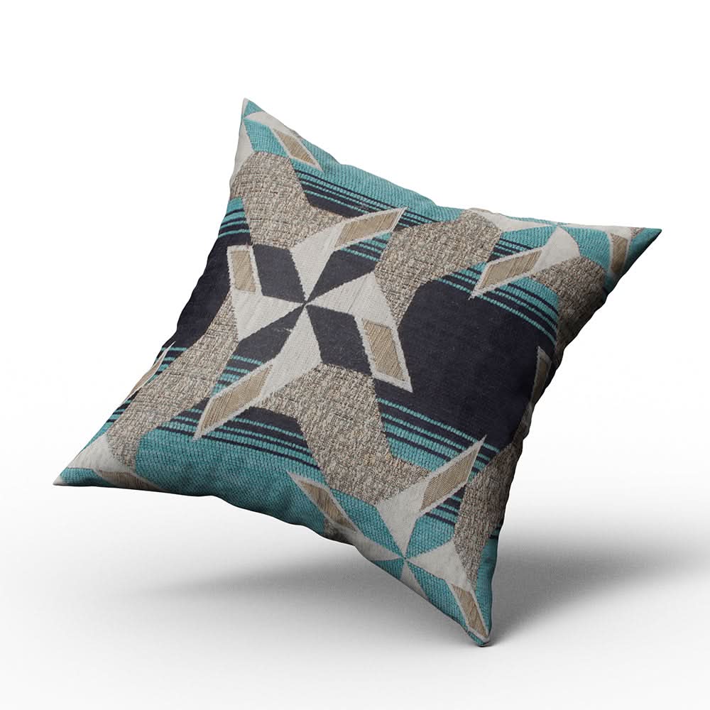 Jacquard Cushion - Sea Green, Cushions & Pillows, Chase Value, Chase Value