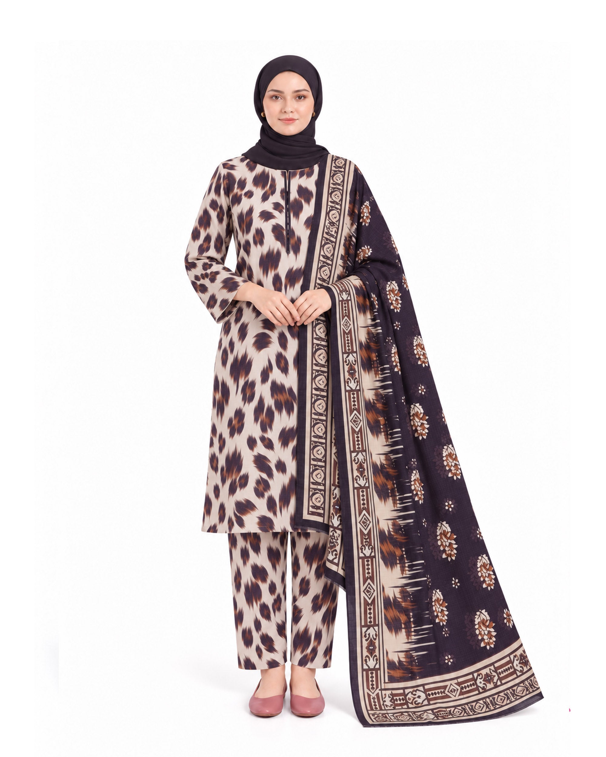 Salina Cotton Digital Printed Suit V2 - 3 Pc