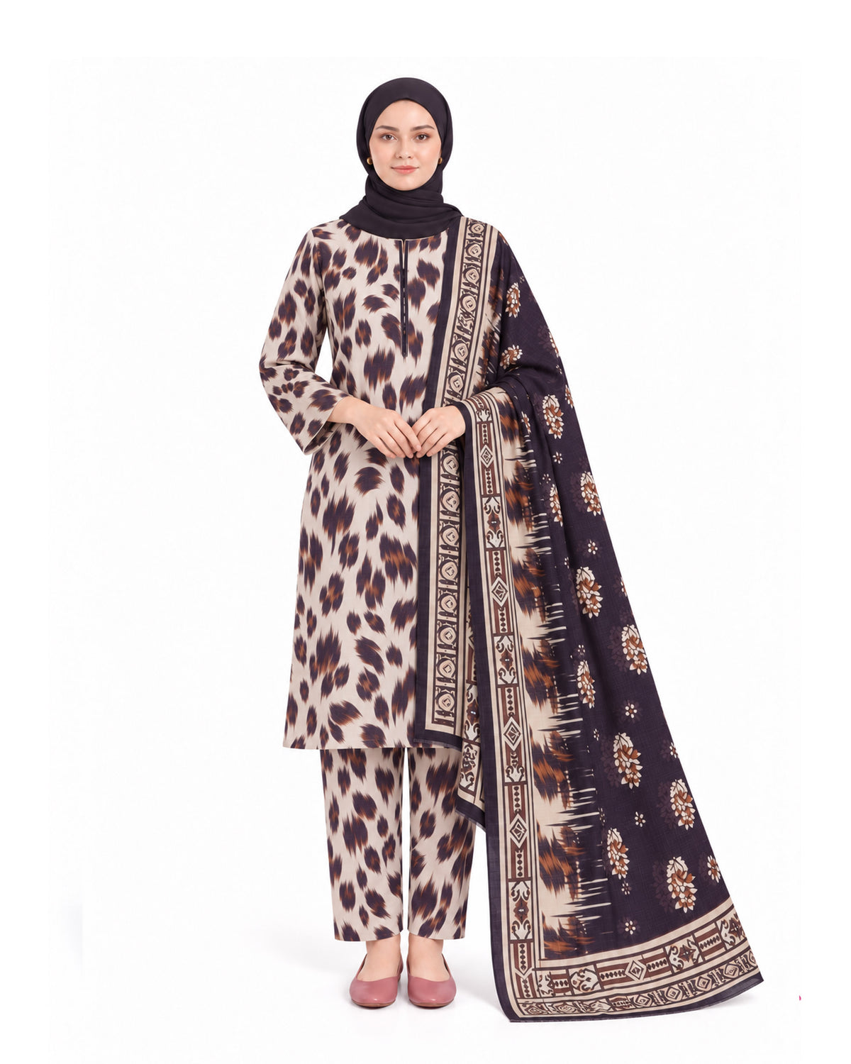 Salina Cotton Digital Printed Suit V2 - 3 Pc