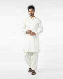 Eminent Men's Trim Fit Plain Shalwar Suit - Off White, Men's Shalwar Kameez, Eminent, Chase Value