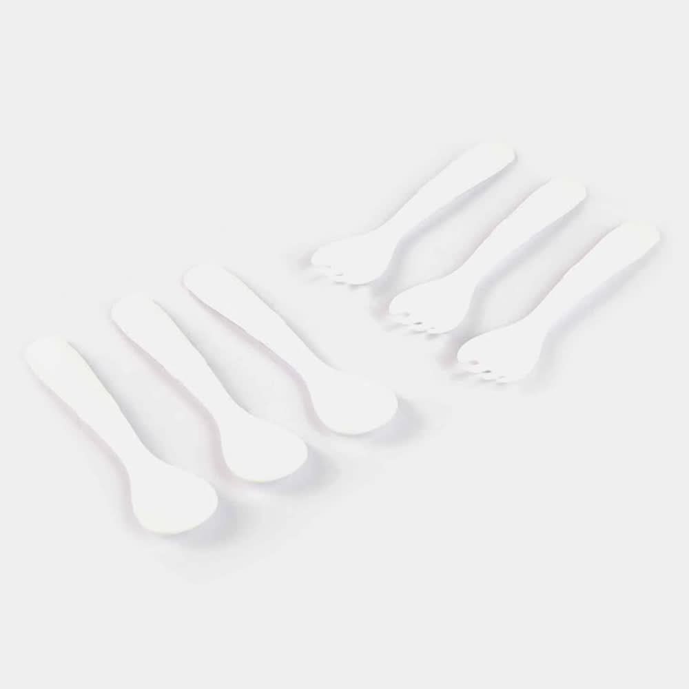 Spoon And Fork Pack of 6 - White, Serving & Dining, Chase Value, Chase Value