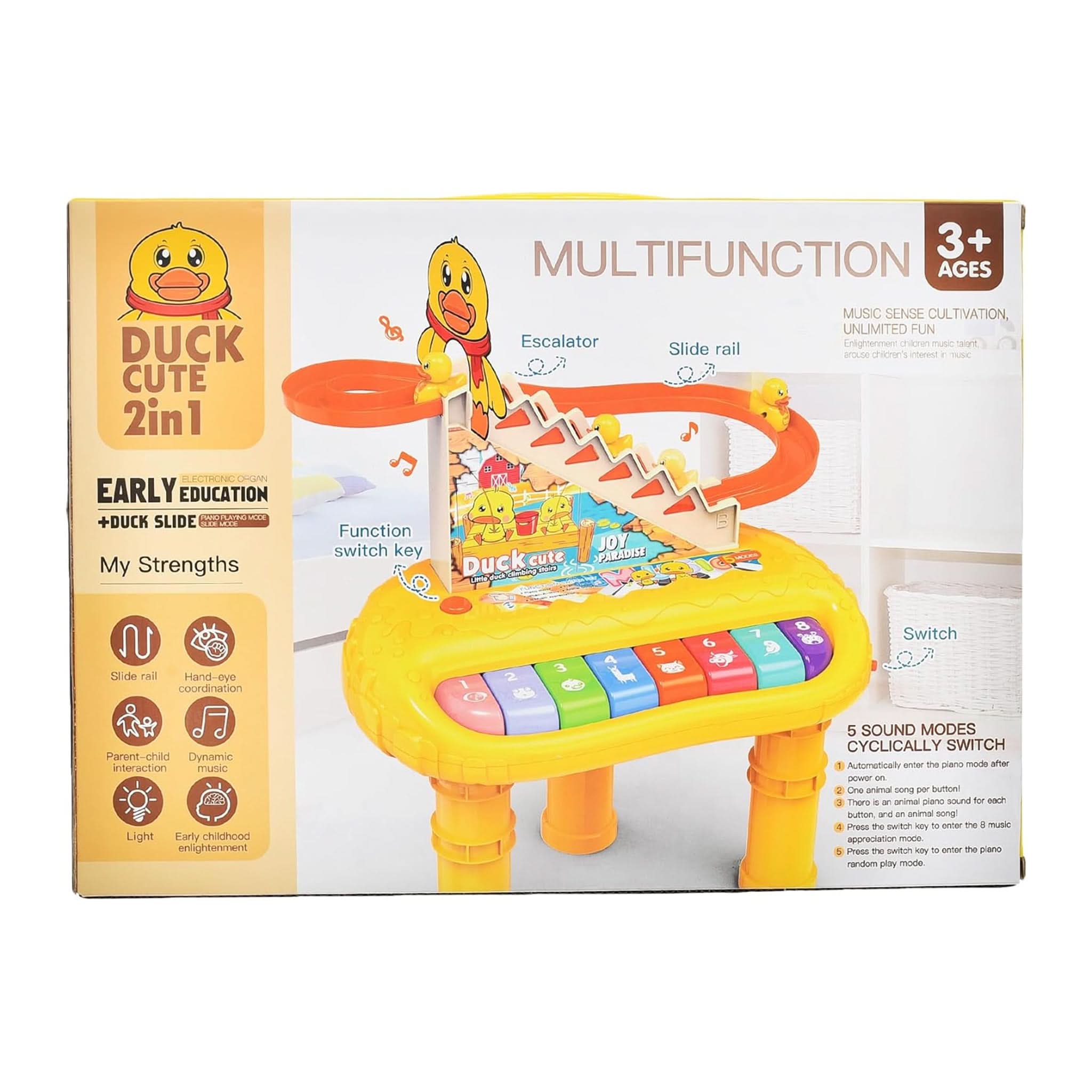 Battery Operated Musical Keyboard, Little Duck Climbing Stairs Musical Instrument Toys, Musical Toys, Chase Value, Chase Value
