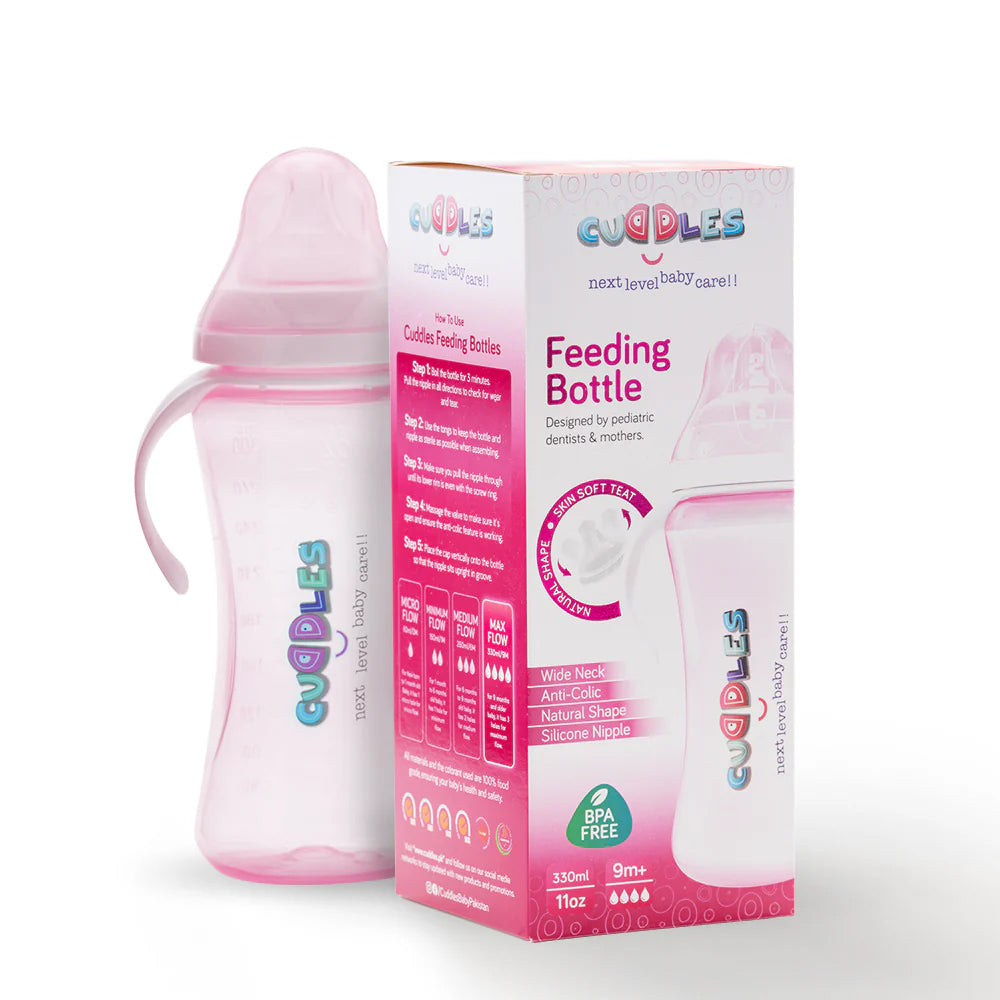 Cuddles Natural Feeder 330ml - Pink, Feeding Supplies, Chase Value, Chase Value