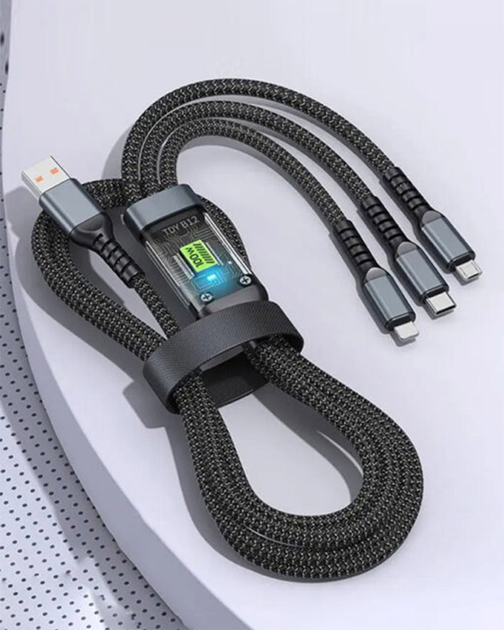 SPACE 3-in-1 Data Cable – 100W, 100cm, USB Cables, Chase Value, Chase Value