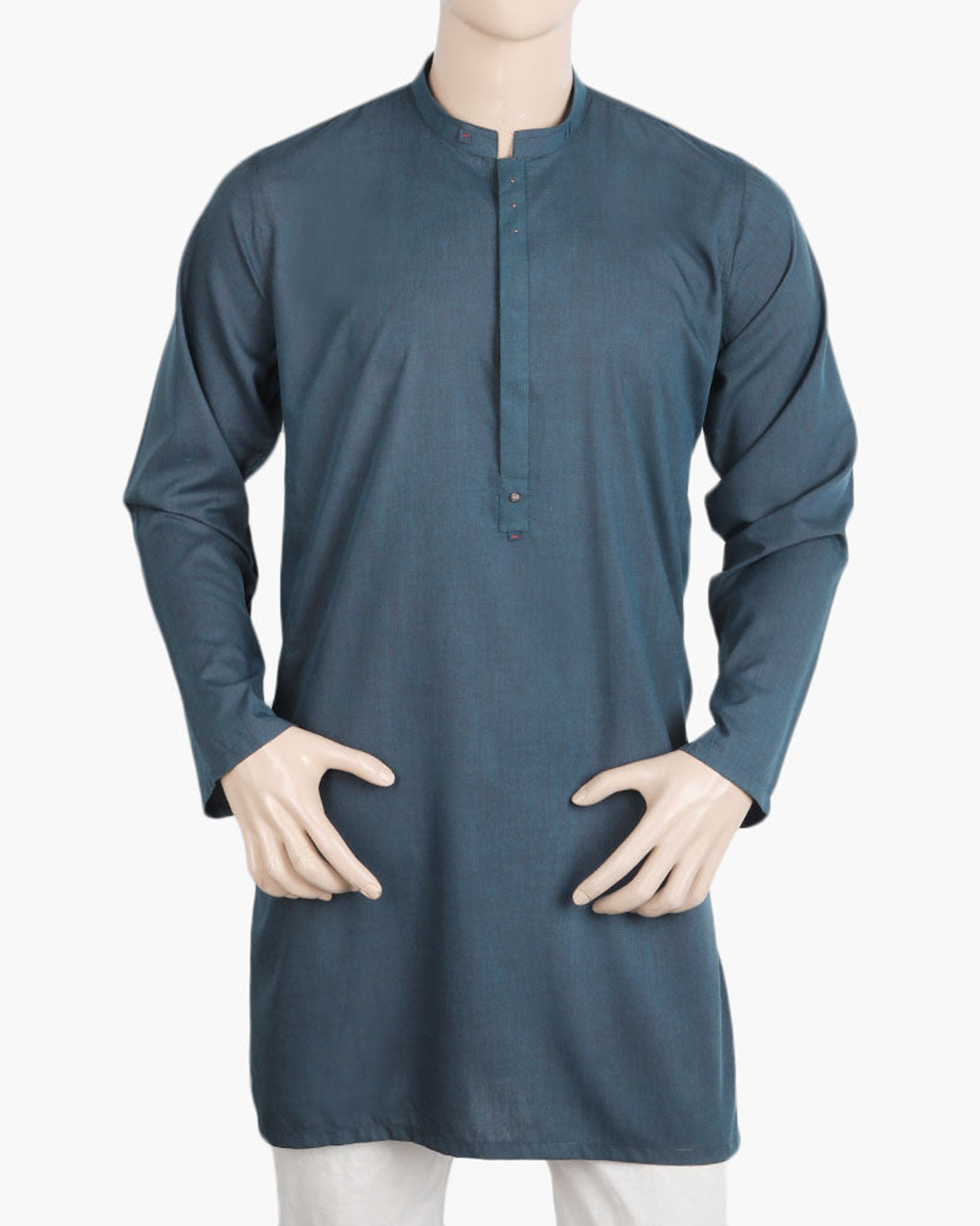 Eminent Men's Trim Fit Kurta - Steel Green, Men's Kurtas, Eminent, Chase Value